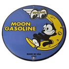 Vintage Moon Eyes Sign - Speed Equipment Felix the Cat Porcelain Gas Pump Sign