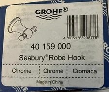 Grohe Seabury Double Polished Chrome Robe Hook 40 159 000 New