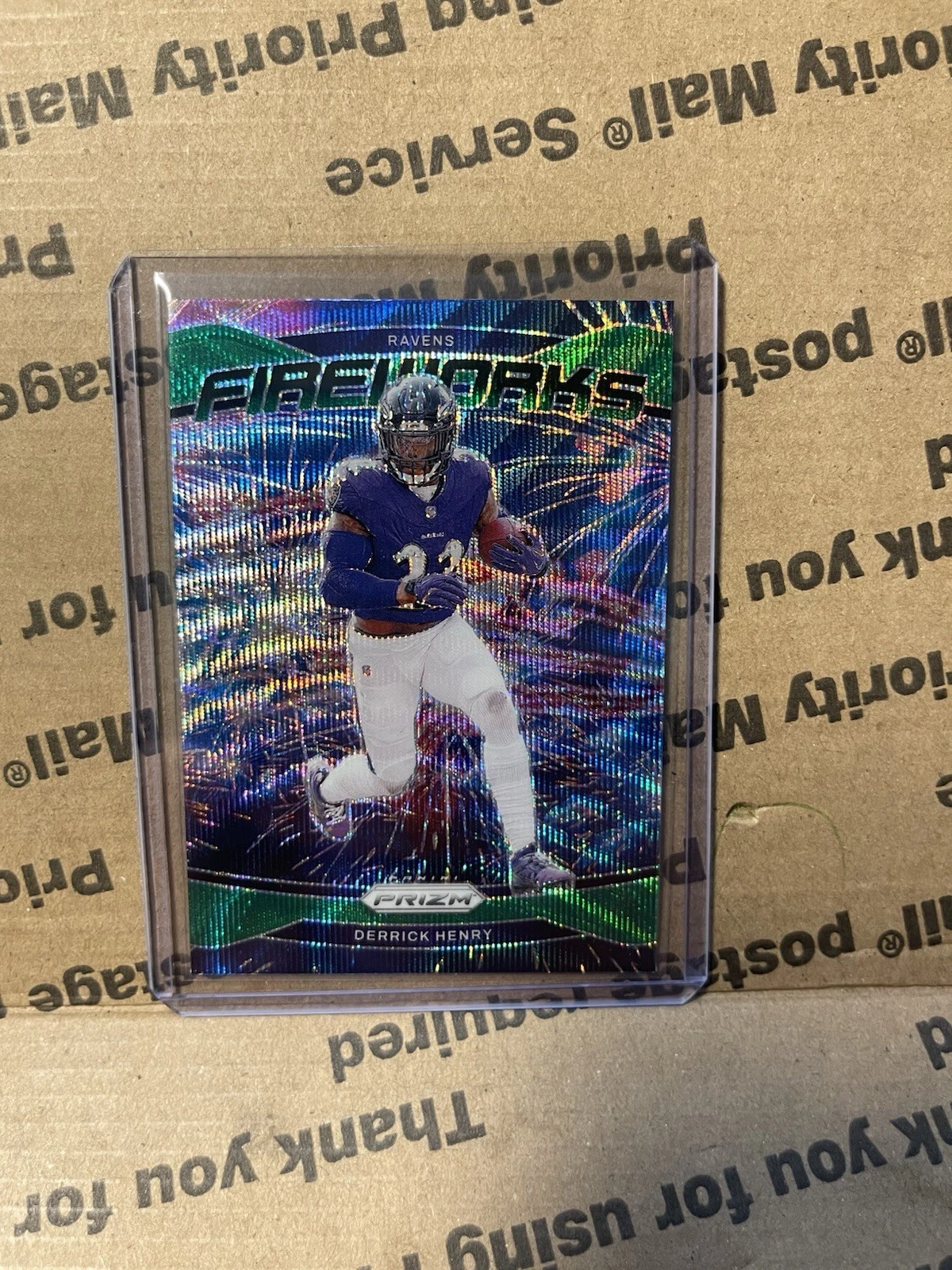 2024 Panini Prizm - Fireworks Derrick Henry #10 Green Wave Prizm