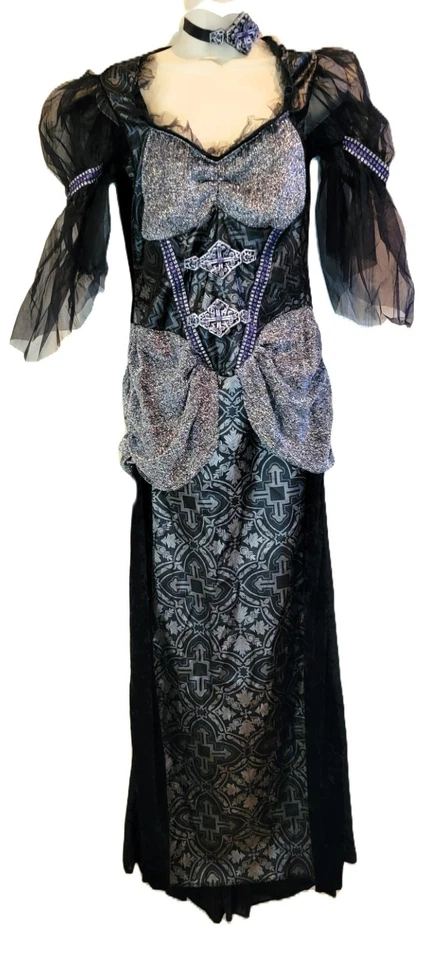 Sexy Disfraz de Halloween Reina Real Malvada Nuevo hasta Talla 14 Gargantilla Gótica Foto 4 de 4