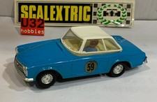 SLOT CAR SCX SCALEXTRIC EXIN C-32 MERCEDES 250SL #59 AZUL  CAPOTA BLANCA MEXICO