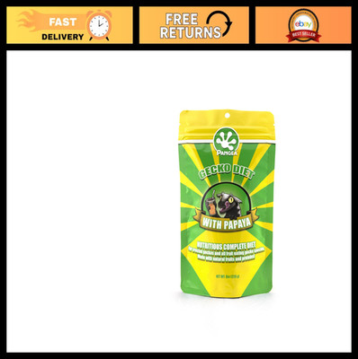 Gecko Diet with Papaya - Nutrient-Rich 8oz Food for Healthy Reptile Nutrition