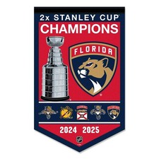 Florida Panthers 2 Time Stanley Cup Champions Banner Flag