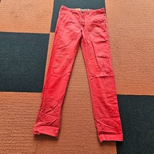 As is SUPERDRY Mens Slim Chino Trousers Red Pants Cotton Commodity Edition Y8