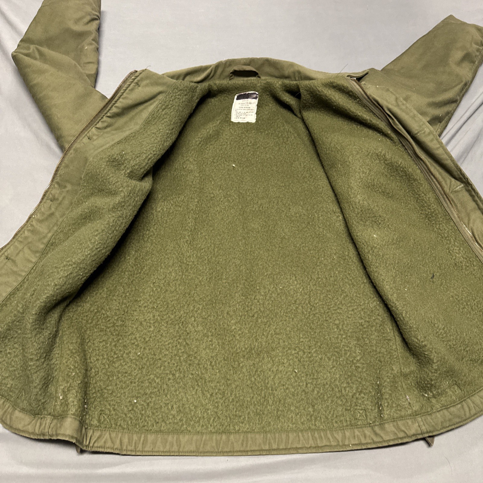 80s USN A-2 Deck Jacket US NAVY Cold Weather Field Coat Size Med 38-40