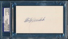 Stan Coveleski HOF Signed/Autographed 3x5 Index Card Indians PSA/DNA 204815