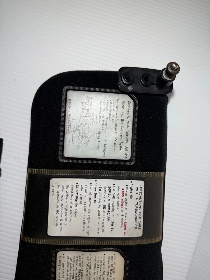 1983-1987 MITSUBISHI STARION CHRYSLER CONQUEST OEM JUEGO DE PARASOL NEGRO Foto 3 de 4