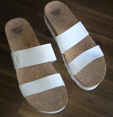 REEF Women's Cushion Vista Hi Slides - Cloud - Size 10