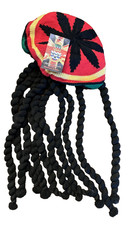 Cayman Treasures Reggae Jamaican Rasta Hat With Dreadlocks NWT