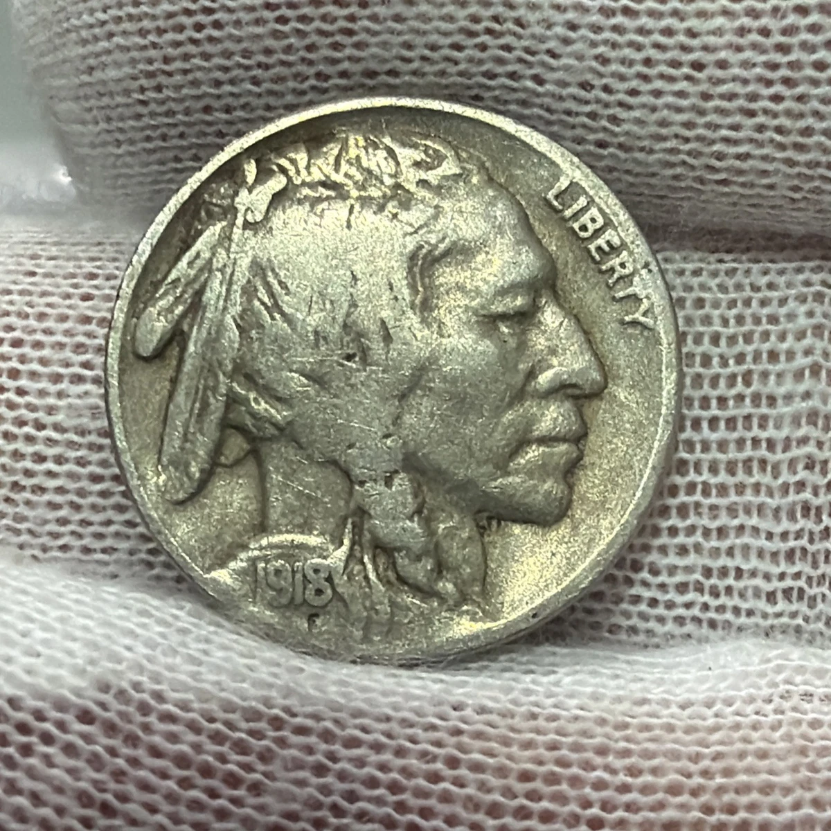 稀少年号とミント)アメリカ合衆国 バッファロー 5セント白銅貨 1918 S