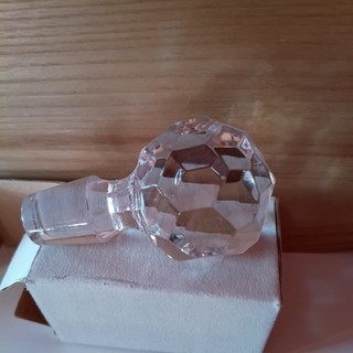 Vintage Cut Crystal Decanter Wine Stopper Prism Globe Glass