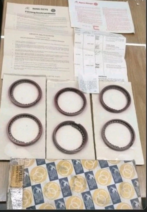 Genuine Land rover series 2.6 6 size 010 Piston Ring X6 hepolite RTC241110 NOS - Image 2 of 4