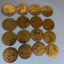 Dragon Ball Menko Gold Silver Set 16 19 Pieces Collectible Rare Edition