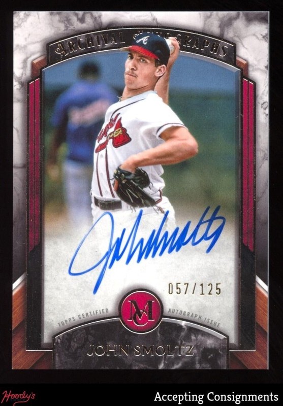2022 Topps Museum Collection Archival John Smoltz ON CARD AUTO 057/125 BRAVES