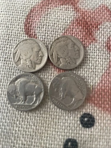 Set/4 - 1928S (2) & 1928P(2) - Buffalo Nickel