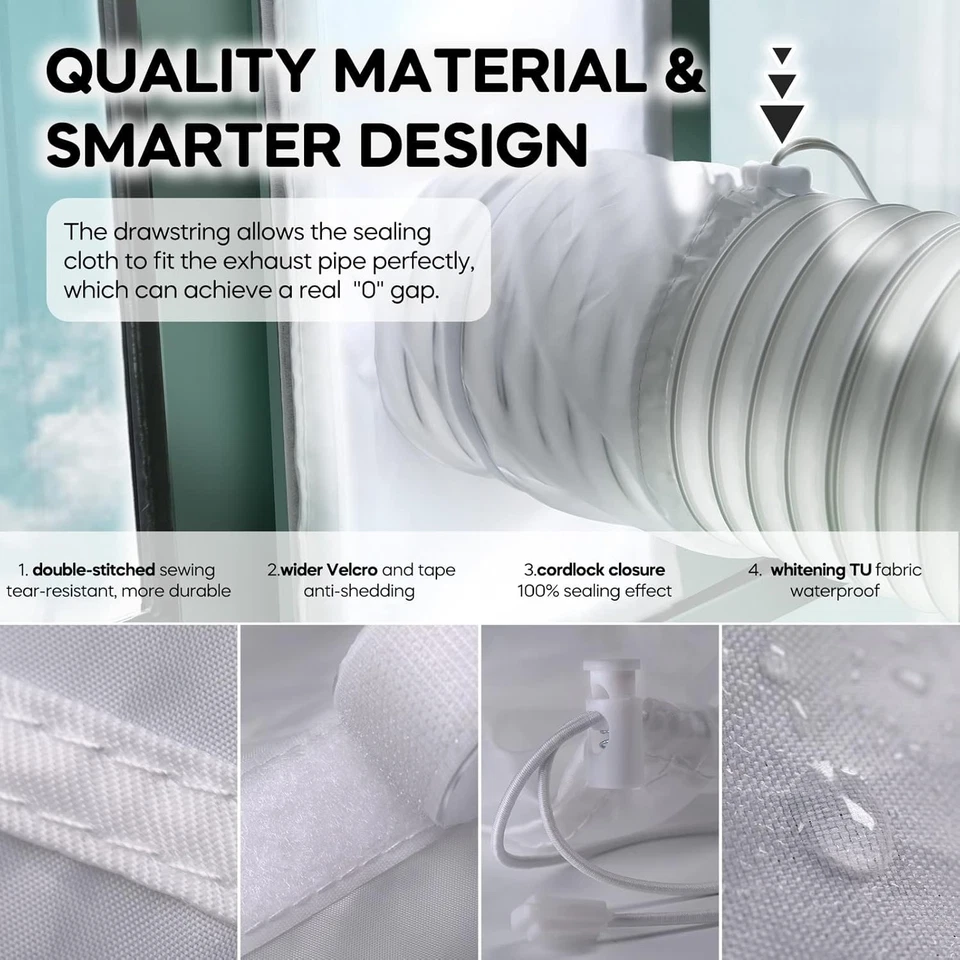 Loviga Sello Ventana para Aire Acondicionado Portátil, 100% Efecto Sellado AC Ventana S Foto 4 de 4