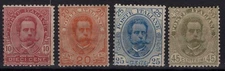 REGNO D'ITALIA 1891-96 UMBERTO SERIETTA 4 V. N.60-63 G.I MNH**