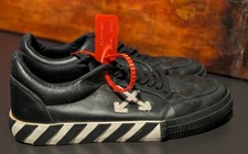 Off-White x Virgil Abloh Low Vulcanized Calf Leather Black Sneakers - 44 / US 11