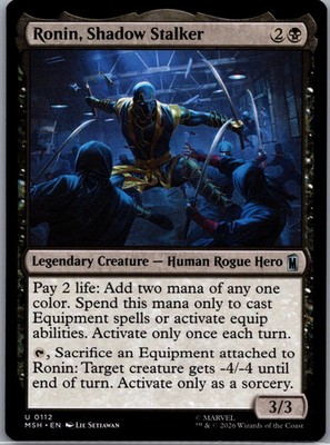 Ronin, Shadow Stalker 0112 Marvel Super Heroes Uncommon NM MTG