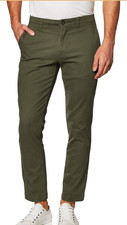 Amazon Essentials Men's Classic Fit Casual Stretch Chino Pant Olive 33x34 New
