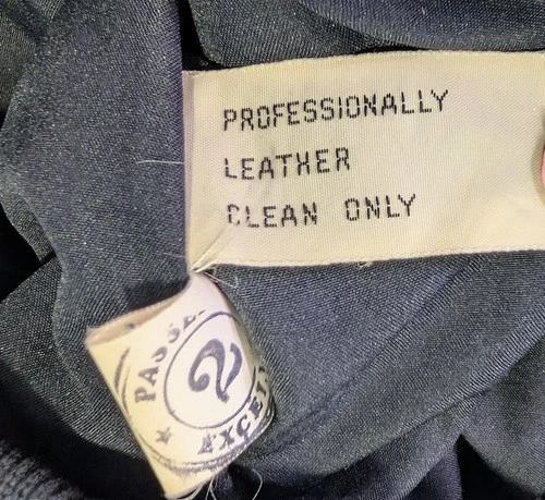 Rare Vintage USA Black Leather Jacket Gino Leathers Star Patches Size L 250th image 5
