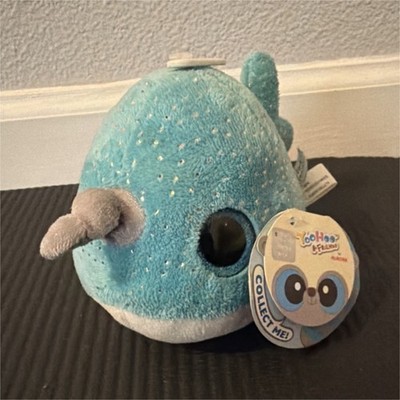 Aurora YooHoo & Friends Narwhal Stuffed Animal Small Blue Sparkly Eyes 2018