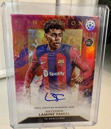 2023-24 Topps Inception UEFA Soccer Lamine Yamal Rookie Auto Pink 60/75 Rare!!
