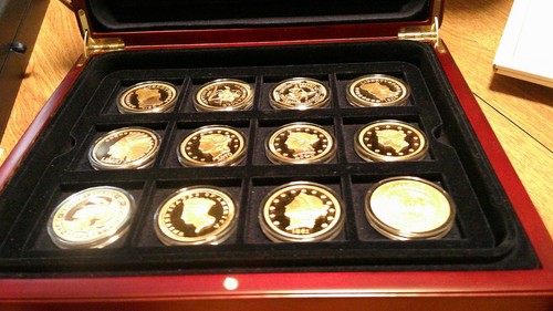 $100 Million Gold Classics Collection 24K Gold Plated 24 Coins w/ Papers #UP CO - Picture 4 of 8