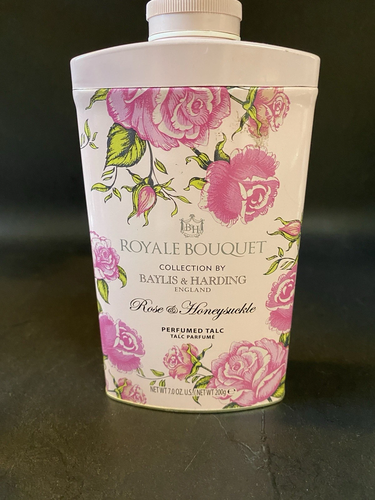 Baylis Harding Royale Bouquet Rose & Honeysuckle Perfumed Talc 7 oz NOS