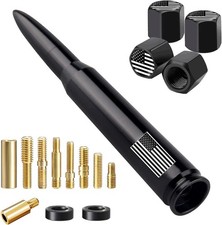 50 Cal Bullet Antenna for GMC Sierra 99-2025 Chevy Silverado 1500-3500 Black
