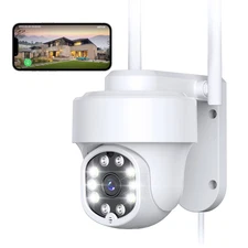 Security Cameras Wireless Wi-Fi,  360° View Home Surveillance Outdoor Cameras, O