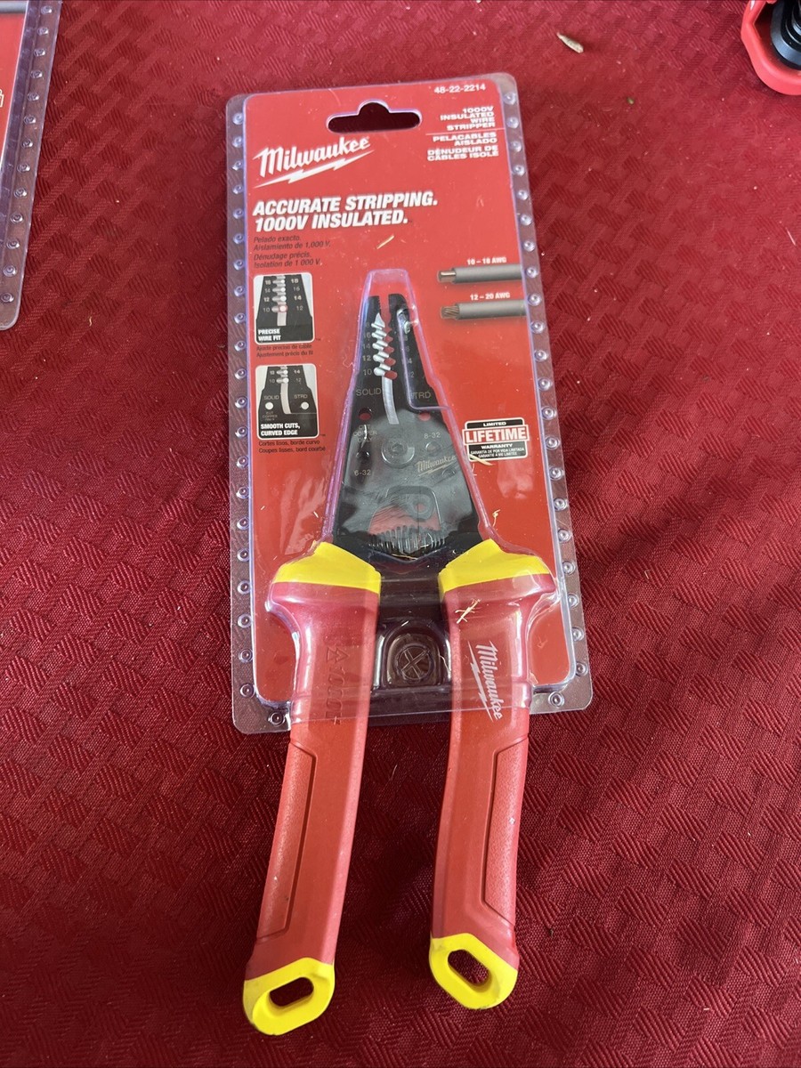 1000V Insulated Wire Stripper And Cutter Tool With Storage Case - Multi-Function For 10-20 AWG Wires