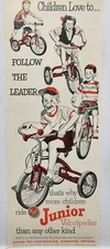 1952 AMF Junior Toy Tricycle Velocipedes MCM Print Ad Poster Man Cave Art 50's