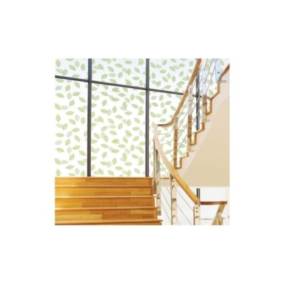 Fensterfolie Fallendes Laub Grün100 cm Breite - Laufmeter auswählbar