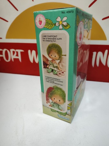 Vintage Strawberry Shortcake Doll Lime Chiffon Parfait Parrot Kenner 1982 Sealed - Picture 2 of 8