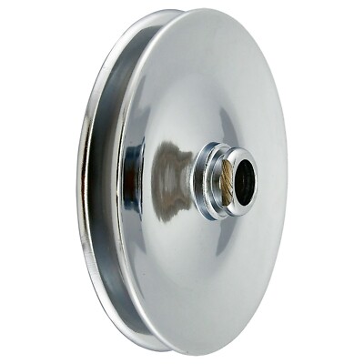 Chevy GM Power Steering Pulley, 1 Groove, Press-On Pulley Chrome 3/4'' .750 Shaft