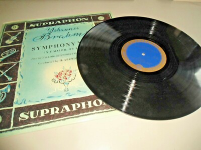 LP Supraphon, Brahms, Symphony No 3 F Major, H. Abendroth   