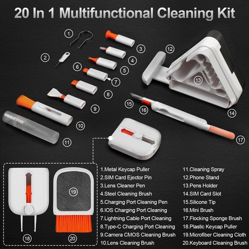 20 in 1 Multifunctional Cleaning Kit for Keyboard, Laptop, AirPod, Phone, Comput - Picture 7 of 7
