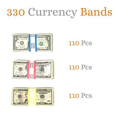 Money Bands Currency Sleeves Straps Made in USA (Pack of 330) Self