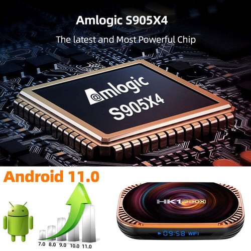 MECOOL HK1RBOX X4 4K TV Box, Android 11 Amlogic S905X4 CPU with RC, 4GB+32GB, 4G - Afbeelding 3 van 28