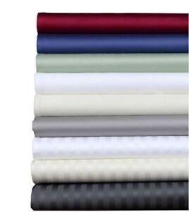 1000 Thread Count Egyptian Cotton 4 PC Sheet Set US King Size Solid Stripe Color