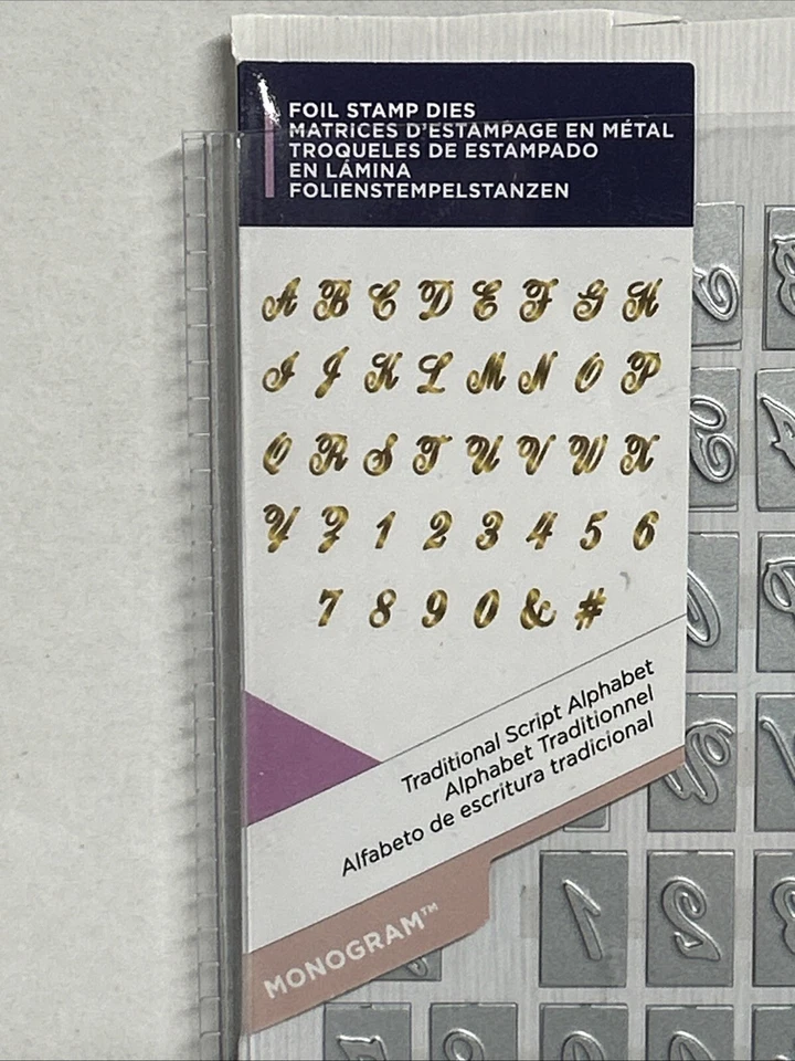 Gemini Monogram Die Traditional Script Alphabet 42 Pcs Silver - Image 2 of 4