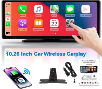 10.26'' 4K Car Wireless Apple CarPlay Android Auto Touch Screen FM Radio Universa