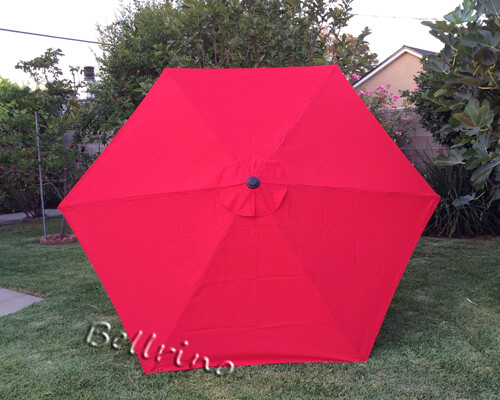 9 ft 6 rib patio umbrella replacement canopy Patio Umbrella Replacement Canopy Top Cover RED COLOR Fit 9Ft 6Rib