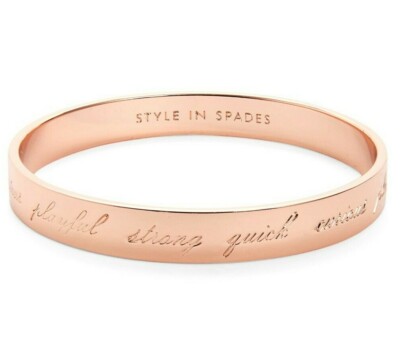 Kate Spade Style In Spades RoseGold Idiom Bangle Statement