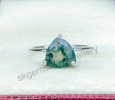 Moss Agate Ring 925 Sterling Silver Ring Gemstone Ring Fine Ring All Size