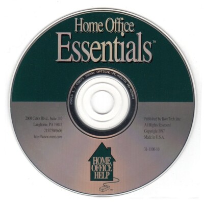 Home Office Essentials Deluxe (PC-CD, 1997) for Windows - NEW CD in SLEEVE