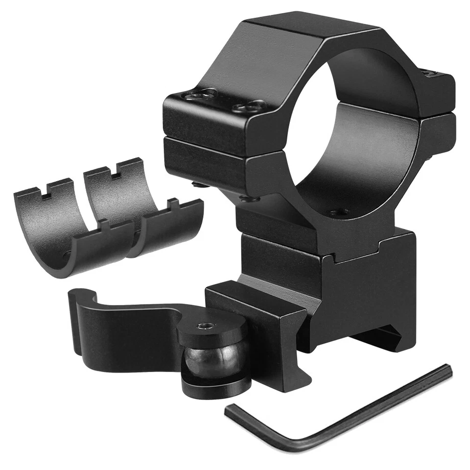 2 X Suporte de Luz de Escopo Picatinny de Liberação Rápida Ajuste para Anel de 30 MM e 25,4 MM - Imagem 3 de 4