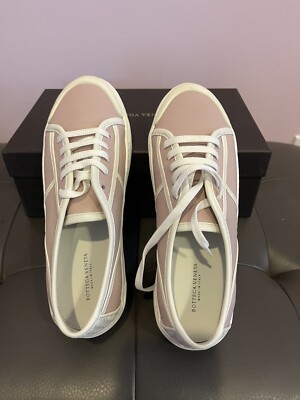 NEW Bottega Veneta Leather Sneaker Women's Pink 40