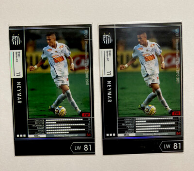 LOT2 NEYMAR PANINI WCCF Rookie Card RC SET 2010-11 Santos